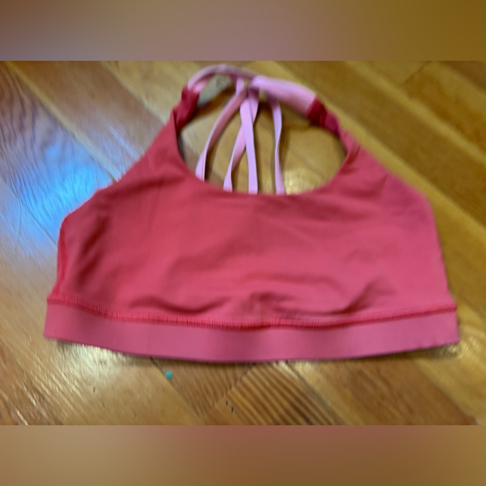 Lululemon energy bra- Pink Strappy Sports Bra